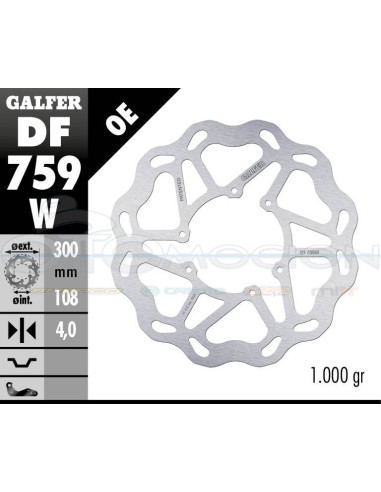 DISC WAVE FIXED 300X4MM RIEJU MRX 50 (07) (FRONT)