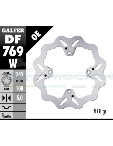 DISC WAVE FIXED 245X5MM DUCATI MULTISTRADA 1000 (07) (REAR)