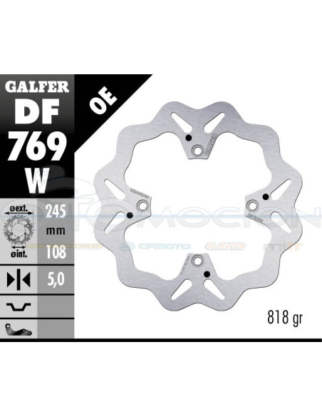 DISC WAVE FIXED 245X5MM DUCATI MULTISTRADA 1000 (07) (REAR)