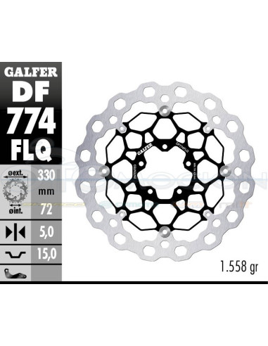 DISC CUBIQ FLOATING (C  STEEL) 330X5MM DUCATI PANIGALE - STREETFIGHTER (FRONT)