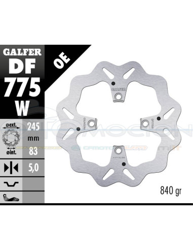 DISC WAVE FIXED 245X5MM DUCATI 1098-S 07 (REAR)