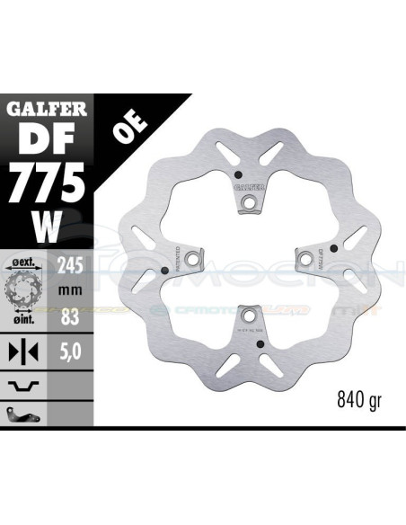 DISC WAVE FIXED 245X5MM DUCATI 1098-S 07 (REAR)