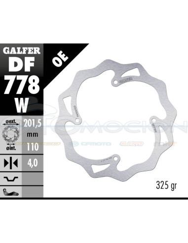 DISC WAVE FIXED 201,5X4MM KTM SX 85-SX 105 (REAR)