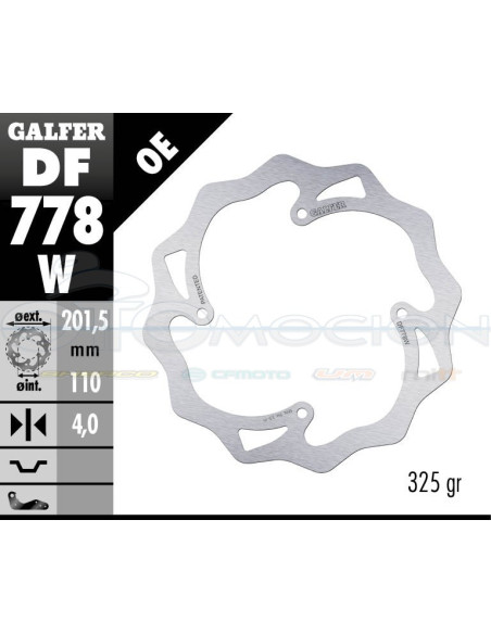 DISC WAVE FIXED 201,5X4MM KTM SX 85-SX 105 (REAR)