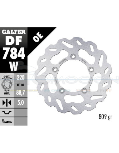 DISC WAVE FIXED 220X5MM KTM RC8 REAR