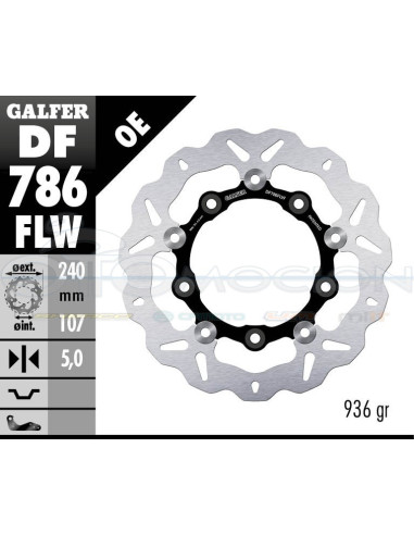 DISC WAVE FLOATING (C  STEEL) 240X5MM KTM 690 SMR (08) (REAR)