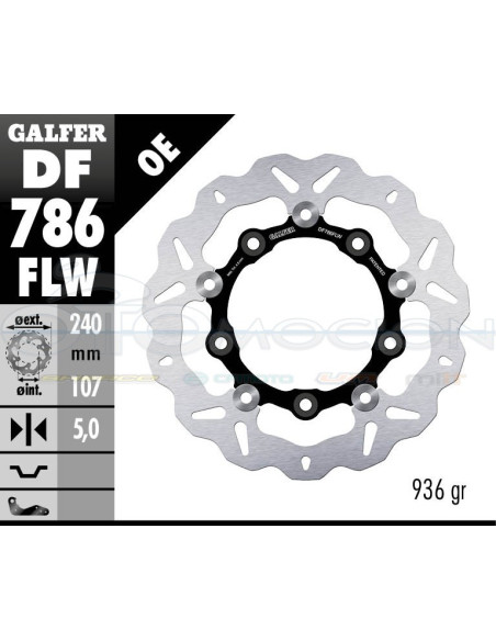 DISC WAVE FLOATING (C  STEEL) 240X5MM KTM 690 SMR (08) (REAR)