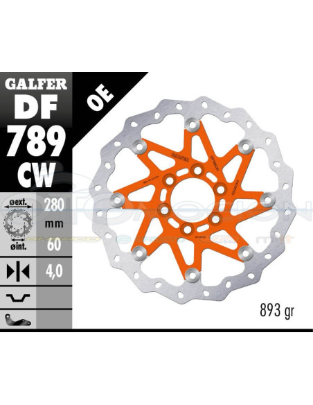 DISC WAVE FLOATING COMPLETE (C  ALU ) 280X4MM KTM DUKE