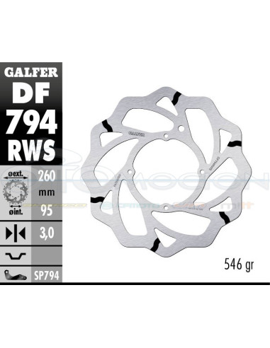 DISC WAVE FIXED OVERSIZE GROOVED 260X3MM KTM 85