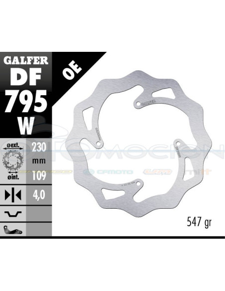 DISC WAVE FIXED 230X4MM KTM FREERIDE E-350 (REAR)