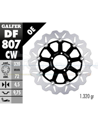 DISC WAVE FLOATING COMPLETE (C  ALU ) 320X4,5MM DUCATI MULTISTRADA 12 (FRONT)