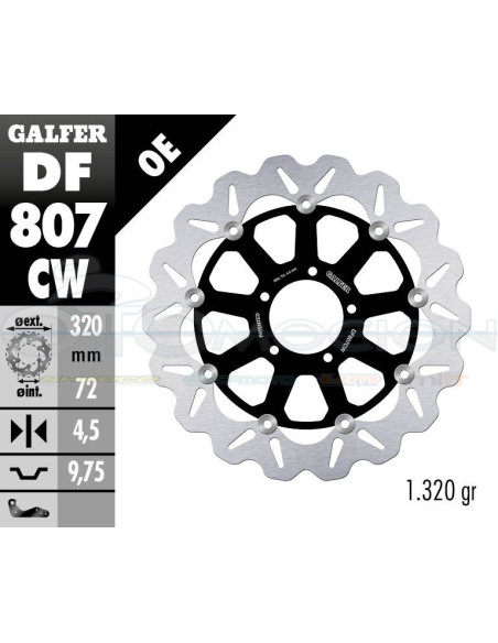 DISC WAVE FLOATING COMPLETE (C  ALU ) 320X4,5MM DUCATI MULTISTRADA 12 (FRONT)