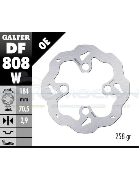 DISC WAVE FIXED 184X2,9MM GAS GAS - MONTESA - SHERCO - TRS TRAIL (FRONT)