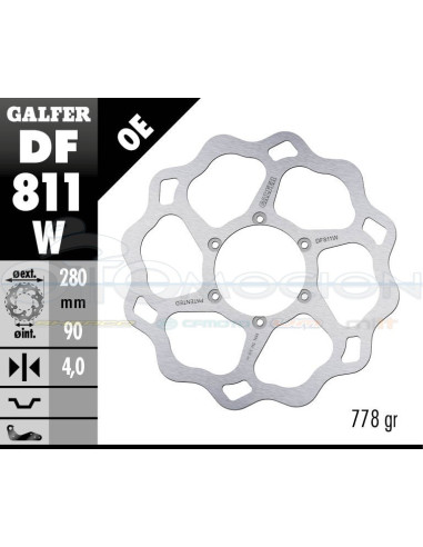 DISC WAVE FIXED 280X4MM RYZ STREET