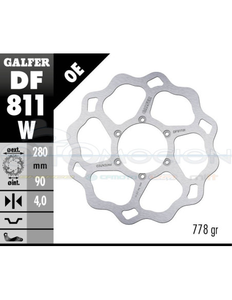 DISC WAVE FIXED 280X4MM RYZ STREET