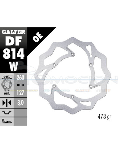 DISC WAVE FIXED 260X3MM BETA ANT  RR 4T (FRONT)