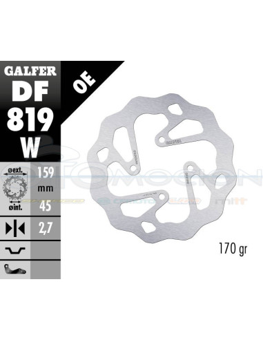 DISC WAVE FIXED 159,5X2,7MM BETA EVO 125-200-250-290-300 (REAR)