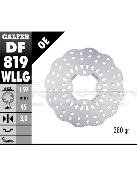 DISC WAVE FIXED FULL TYPE 159 5X3MM RACING TRIAL