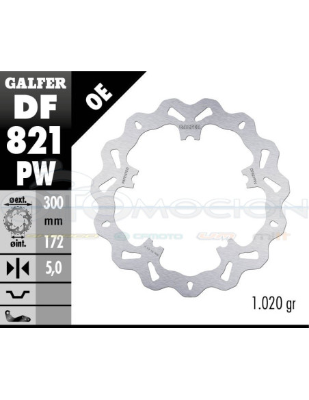 BRAKE TRACK DISC WAVE 300X5MM HARLEY DAVIDSON V-ROD 05 (FRONT)