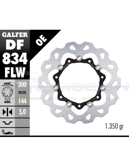 DISC WAVE FLOATING (C  STEEL) 300X5MM HARLEY DAVIDSON TOURING SERIES