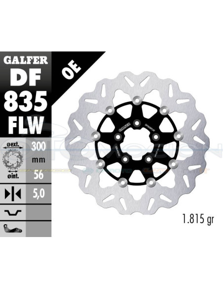 DISC WAVE FLOATING (C  STEEL) 300X5MM HARLEY DAVIDSON