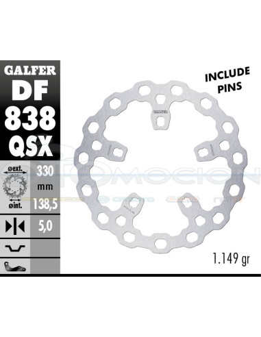 DISC CUBIQ FIXED SUPER OVERSIZE 330X5MM HARLEY DAVIDSON FLH MODELS 2014- (FRONT)