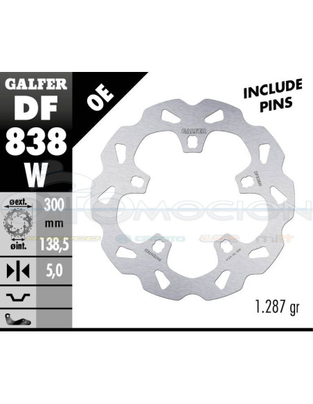 DISC WAVE FIXED 300X5MM HARLEY DAVIDSON 1450 (FRONT)