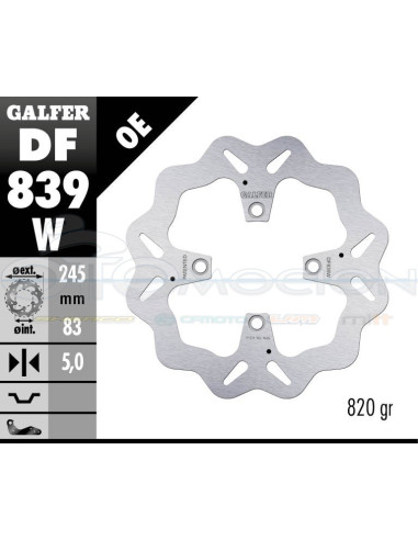 DISC WAVE FIXED 245X5MM 245X5MM DUCATI 1190 - 1299 PANIGALE (REAR)