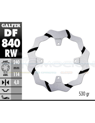 DISC WAVE FIXED GROOVED 240X4MM TM SMX 660 F (15) (REAR)