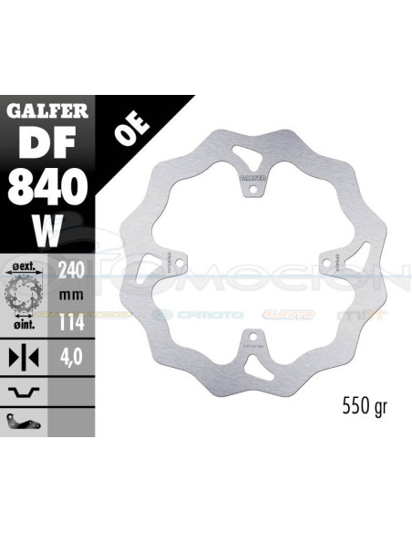 DISC WAVE FIXED 240X4MM TM SMX 660 F (REAR)