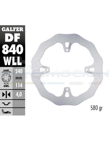 DISC WAVE FIXED SOLID 240X4MM TM OFF-ROAD 2015- (REAR)