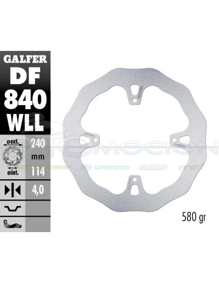 DISC WAVE FIXED SOLID 240X4MM TM OFF-ROAD 2015- (REAR)