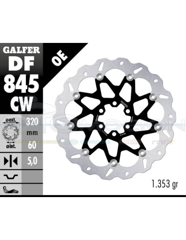 DISC WAVE FLOATING COMPLETE (C  ALU ) 320X5MM KTM RC 390 - 390 DUKE ABS (FRONT)