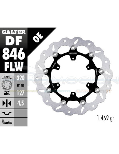 DISC WAVE FLOATING (C  STEEL) 320X4 5MM KTM 690 SMC R ABS (FRONT)