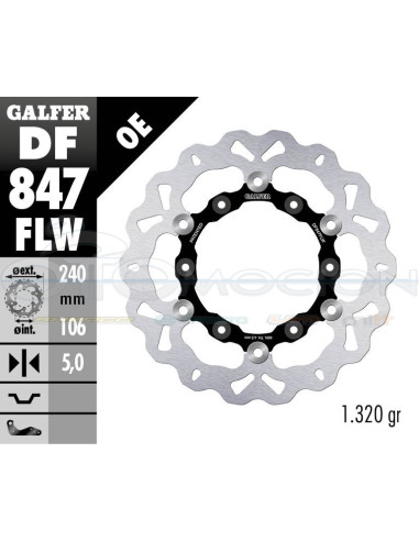 DISC WAVE FLOATING (C  STEEL) 240X5MM HUSQVARNA 701 ENDURO - SM (REAR)