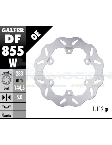 DISC WAVE FIXED 283X5MM MOTO GUZZI DAYTONA, CALIFORNIA, STELVIO, V-11 (REAR)