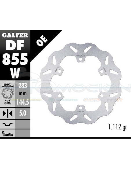 DISC WAVE FIXED 283X5MM MOTO GUZZI DAYTONA, CALIFORNIA, STELVIO, V-11 (REAR)