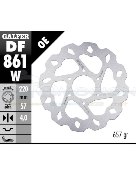 DISC WAVE FIXED 220X4MM MH RX50R (07) (REAR)