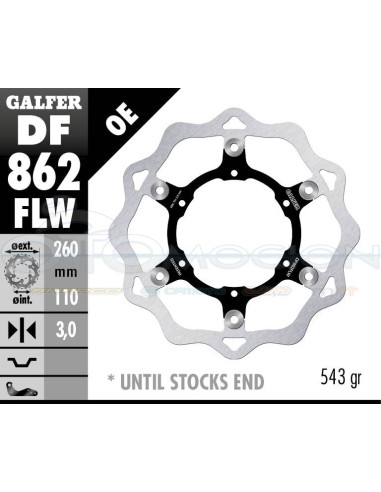 DISC WAVE FLOATING (C  STEEL) 260X3MM BENELLI BX 449 (07) (FRONT)