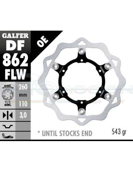 DISC WAVE FLOATING (C  STEEL) 260X3MM BENELLI BX 449 (07) (FRONT)