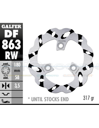 DISC WAVE FIXED GROOVED 180X3,5MM PEUGEOT SPEEDFIGHT (FRONT)