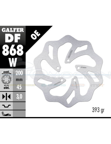 DISC WAVE FIXED 200X3MM METRAKIT MKX 65 (FRONT)