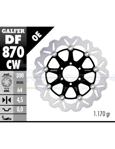 DISC WAVE FLOATING COMPLETE (C  ALU ) 300X4,5MM DUCATI (06)