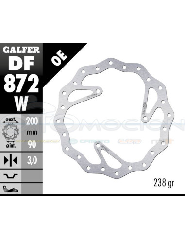 DISC WAVE FIXED 200X3MM HUSQVARNA CR65 2010