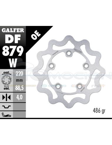 DISC WAVE FIXED 219,5X4MM KIMCO QUAD