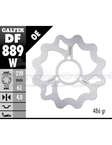 DISC WAVE FIXED 220X4MM HM MOTO CRE 50 (02)