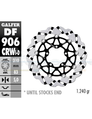 DISC WAVE FLOATING GROOVED RIGHT (C  ALU ) 310X5MM TRIUMPH DAYTONA 675