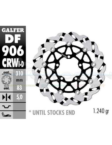 DISC WAVE FLOATING GROOVED RIGHT (C  ALU ) 310X5MM TRIUMPH DAYTONA 675