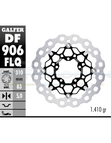 DISC CUBIQ FLOATING (C  STEEL) 310X5MM TRIUMPH STREET TRIPLE - DAYTONA 675 R (FRONT)