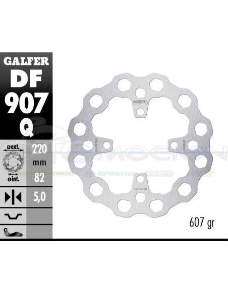 DISC CUBIQ FIXED 220X5MM TRIUMPH STREET TRIPLE - DAYTONA - THRUXTON (REAR)